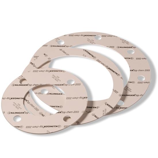 Juntas KLINGER® top-chem 2003  DIN/EN PN10-PN40
