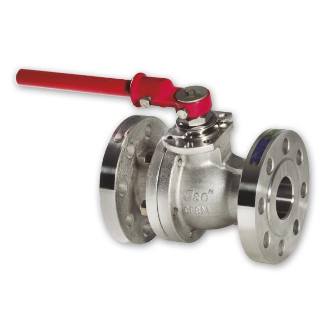 Valvula de Bola ANSI, Marca ISO, Modelo F14A, Cuerpo Acero Inoxidable, Bola Acero Inoxidable, Bridas 300 LBS